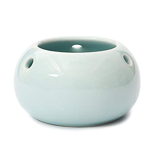 Ashtray SHASHTRAY-Chinese Ash Tray,Elegant and Smooth Windproof Ceramic Ashtrays for Garden Supplies & Office Supplies & Home & Gifts for Men(4.3"×4.3"×2.6"Blue)