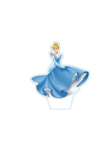 1 pre-Cut 5.3" (13.4 cm) Tall Cinderella Stand up Edible Cake Topper Decoration