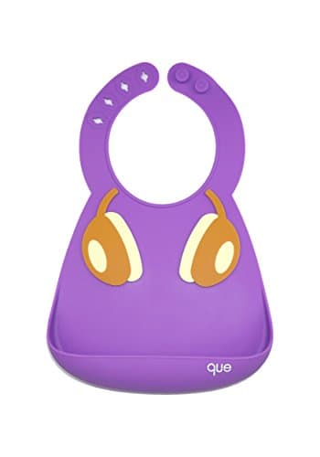 que Bibs - Soft &amp; Adjustable Silicone Bibs (DJ Purple)
