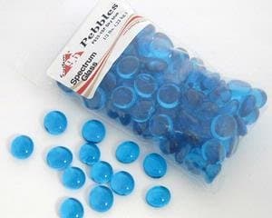 Sky Blue Transparent Pebbles - 96 Coe