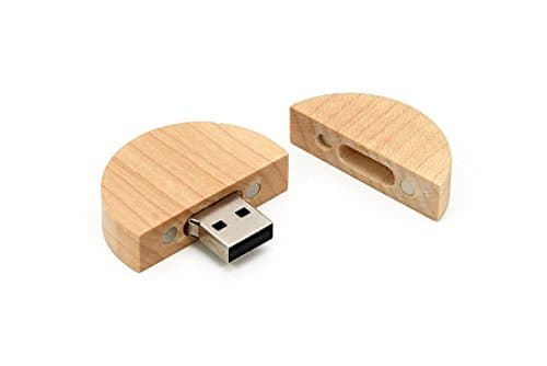 Uactor 1pcs 8GB USB 2.0 Flash Drive Wooden Maple Round Orchard Design High Speed Storage Memory U-Disk