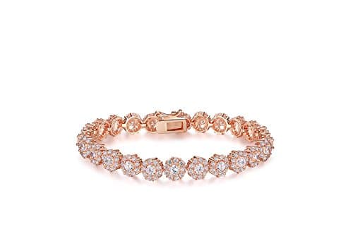 Pulseras de Mujer De Moda Chapada En Oro 10K Pulseiras Rose Gold Plated Bracelet for Women PL0027