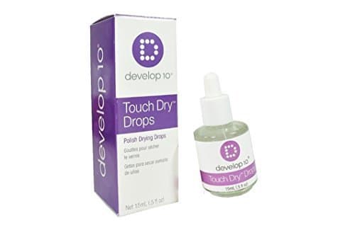 Develop 10 Nail Polish Treatment Touch Dry Drop The glossy finish of All Dry will not fade or yellow. Good for both natural and acrylic nails. - Size 0.5 fl oz. / 15 ml