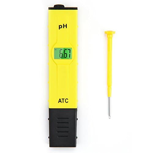 Umiin 0.05pH High Accuracy Pocket Size Digital PH Meter Tester with ATC and Backlit LCD,Yellow