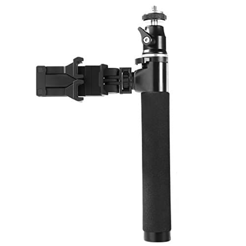 Junadael Monopod Selfie Stick for DJI OSMO with Replacement Cell Phone Holder Mount - Waterproof Extendable Pole for GoPro Hero 4 3+ 3 2 - Telescopic Handheld Self-timer Rod, Black
