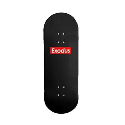 Exodus Box Logo Fingerboard Deck (Black/Red, 32mm)