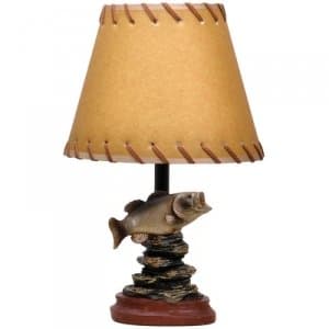 Catalina Bass Theme Table Lamp - Green