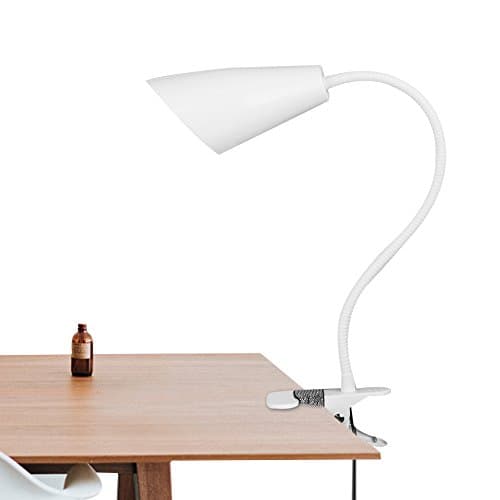 Veesee Led Clip on Light,2 Adjustable Color Flexible Clip-on Bed Reading Lights,Plug in Dimmable Table Desk Nightstand Lamp with Metal Clamp Gift for Kids Student Office Bedroom Headboard Dorm Bedtime