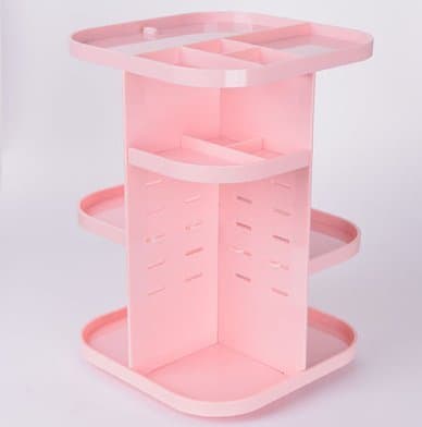 360 degree rotation creative transparent plastic desktop storage box cosmetic box finishing dressing box