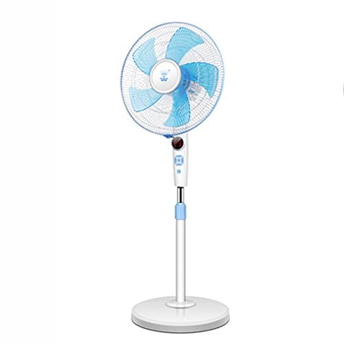 Electrical Remote Controlled Oscillating Pedestal Stand Fan Floor-standing Can Be Rotated (Color : White)