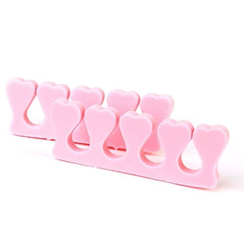 One Pair Soft Toe Finger Separator for Manicure Pedicure - Pale Pink