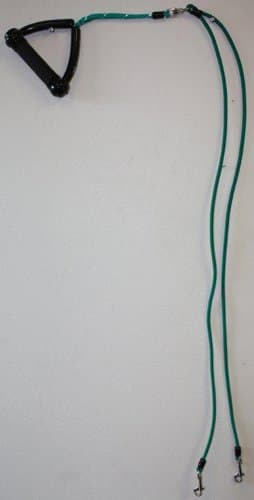 Super Coupler Jr Bungee - walk multiple dogs tangle-free! Ideal for dogs 20 lbs. and under with light stretchable bungee cord and smaller snaps - very comfortable for both you and your pets - 52 inches - Green