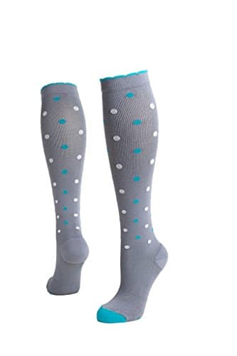 Lily Trotters Women's Designer Athletic Compression Socks, Dots a Plenty