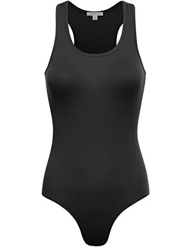 FPT Womens Basic Tank Top Bodysuit BLACK SMALL