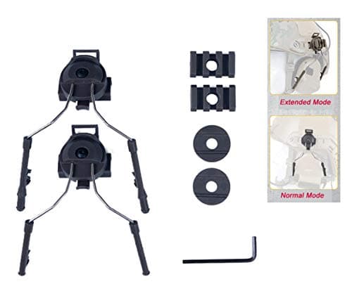 Outdoor Base Tactical Helmet Headset Adapter Set ARC Side Rail Suspension for COMTAC Headset Fast Helmet