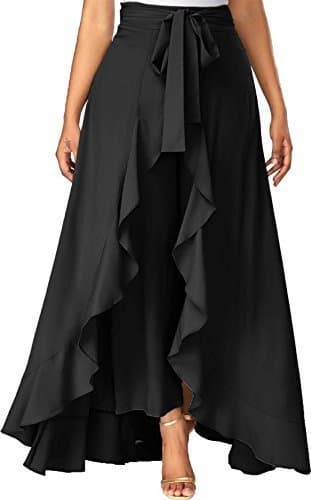 Outer Wear Ruffle Palazo Rayon Skirt