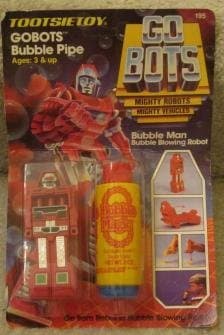 1984 TOOTSIETOY GOBOTS BUBBLE PIPE-GO BOTS MIGHTY ROBOTS-MIGHTY VEHICLES