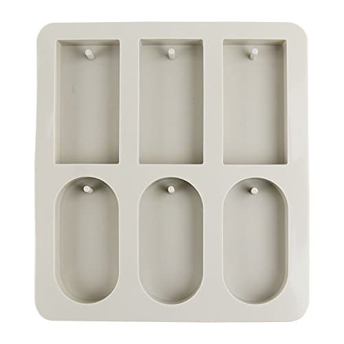 DadaCrafts(TM) 6-cells Square Oval Scented Candle Making Mold for Decorative Aromatherapy Home Closet Air Purifier Deodorizer