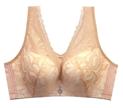 GRMO Women Comfy Push Up Lace Plus Size Full Cup Wirefree Everyday Bras