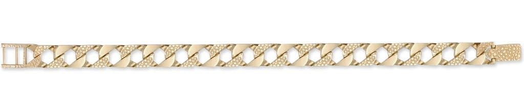 9ct Gold Lizard & Plain Cast Curb Chain Necklace Chain 20 inch Brand New