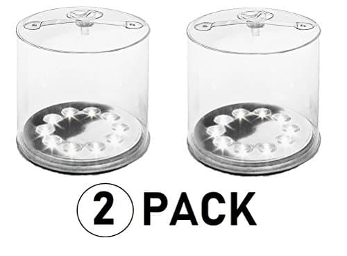 Elite Supplies 2 PACK INFLATABLE SOLAR LANTERN LED LIGHT, DUAL EMERGENCY WATERFROOF SURVIVAL CAMPING HIKING RECHARGEABLE SOLAR POWERED