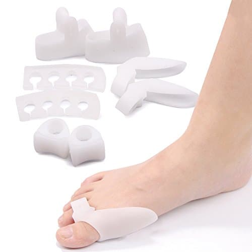 8pcs Silicone Gel Bunion Relief Splints Kit - Big Toe Spreaders, Bunion Protectors, Toes Spacers, Forefoot Cushions with Shield