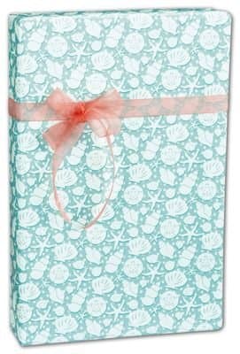 Everyday Gift Wrap - Seashells Gift Wrap, 24" x 100' (1 roll) - BOWS-M-3164C
