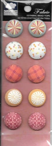 Cloud9 Fabric Brad Buttons "Fiesta" 10 Pieces