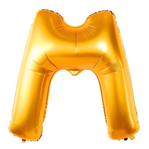 Gold "M" Oversized 40 Inch Decorations Dazzling Balloons