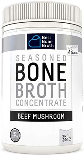 BONE BROTH Premium Beef Bone Broth Concentrate Mushroom Flavor - Maximized Nutrition Bone Broth On The Go - No Hormones or Additives, Delicious Natural Flavor, Sourced From AU & NZ Beef