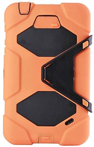 Samsung Tablet Galaxy Tab 3 7.0,Galaxy Tab 3 7.0" Inch P3200 Case,Shockproof Heavy Duty rugged impact Hybrid Case with Built in Screen Protector Black Kickstand Protector For Samsung Tablet Galaxy Tab 3 7.0-inch P3200(Does not for Tab 3 7.0 lite)(orange)