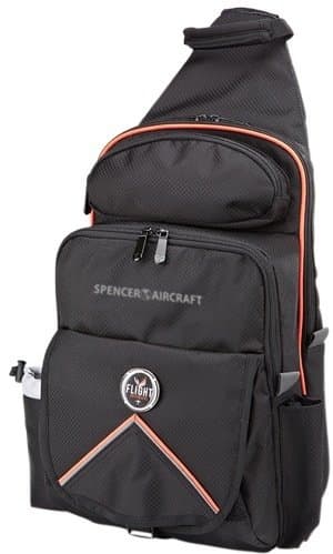 Spencer AircraftFlight Outfitters Thrust 2.0 Sling Pack | Compact Durable Reinforced Easy-to-Carry Flight Bag w/Multiple Pockets for Pilots