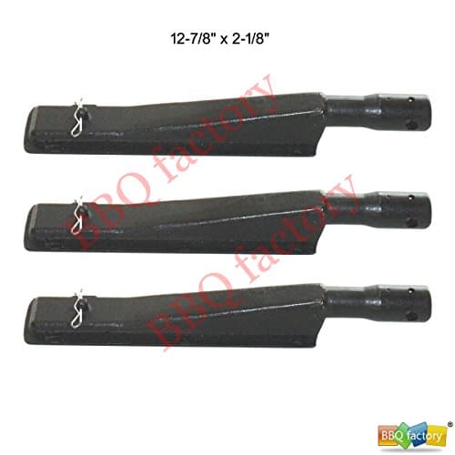 bbq factory® Replacement Cast-Iron Grill Pipe Burner JBB351 (3-pack) Select Gas Grill Models By Brinkmann, Kenmore, Grill Zone, Nexgrill, Charmglow and Others