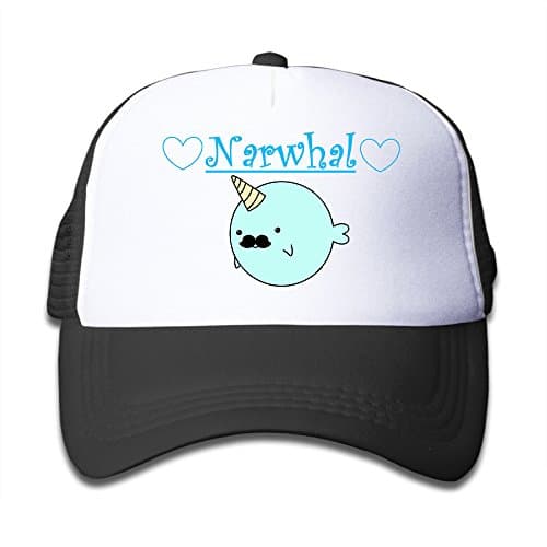 Cartoon Cute Narwhals Cute Kids Snapback Hat Adjustable Mesh Snapbacks Cap