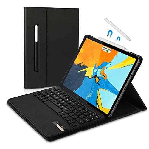 iPad Pro 11 2018 Case with Keyboard, Tonb Shop Wireless iPad Keyboard + Folio Smart Keyboard Case, with Pencil Holder, Auto Wake/Sleep Feature for Apple iPad Pro 2018 11 inch, Black
