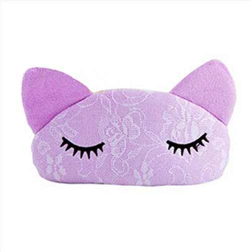 Cartoon Lace Cat Lavender Elastic Strap Eyeshade Patch Eye Cover Hot / Cold Eye Masks 4#