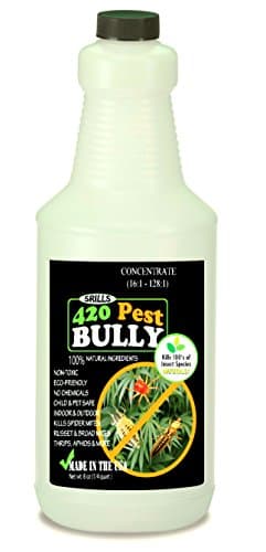 420 PEST BULLY (8 oz Concentrate) All Natural Bug Insect Killer for Plants, Hydroponics 25(b) Spray