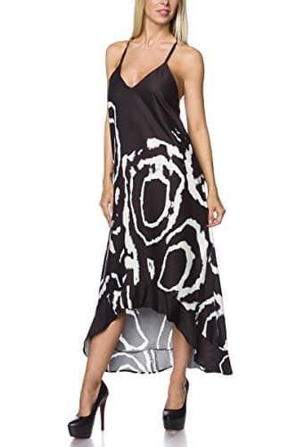 Two-Toned Backless Mini Dress with Asymmetrical Flounce L