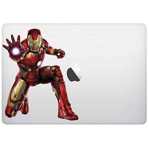Sticker decal with Iron Man Superhero design, Computer Sticker, Laptop Sticker, Macbook Sticker, Ipad Sticker, Computer Decal, Laptop Decal, Ipad Decal. Cool Accessories for Laptop, Computer, Macbook.