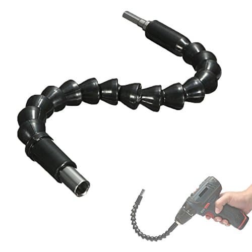 Evigreen 11.6" Flexible Extension Screwdriver Drill Bit Holder with Magnetic Quick Connect Drive Shaft Tip - 1/4" Hex Shank