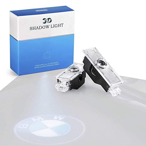 HD Projector Easy Installation Car Door LED Lighting Entry Laser Ghost Shadow Projector Welcome Lamp Logo Light 2 Pcs (BMW Logo)