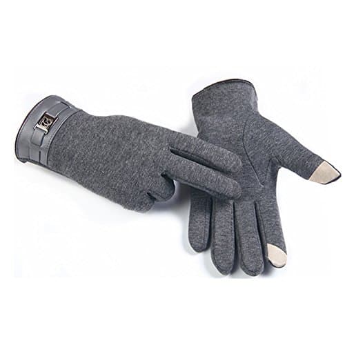 Yamde Touch Screen Winter Outdoor Windproof Warm Gloves(gray)