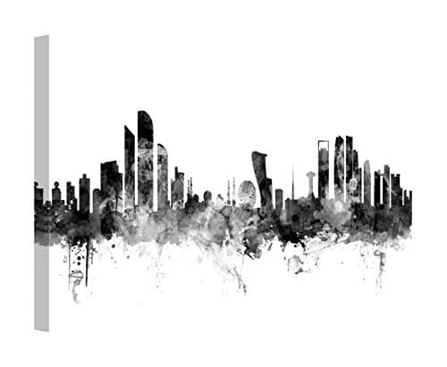 Easy Art Prints Michael Tompsett's 'Abu Dhabi Skyline' Premium Canvas Art 18 x 12