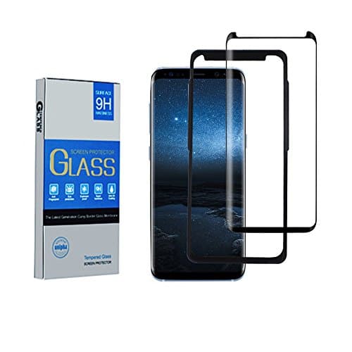 [3D Full Adhesive] Qilang Galaxy S8 Screen Protector Tempered Glass [Case Friendly], 3D Curved HD Clarity Sensitive Touch for Samsung Galaxy S8