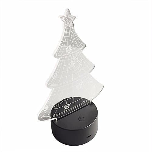 3D Illusion Lamps,Christmas Tree LED Night Lights USB 7 Colors Sensor Desk Lamp Table Light for Room Decor,Best Christmas / Birthday Gift for Kids