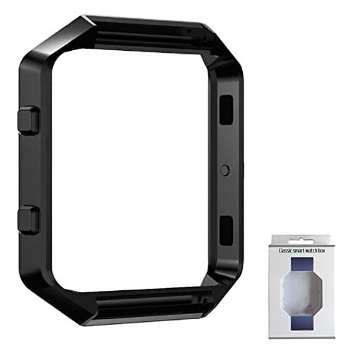 Fitbit Blaze Frame, RUIYI Replacement Accessory Stainless Steel Protective Metal Frame Housing for Fitbit Blaze Smart Watch (Black)
