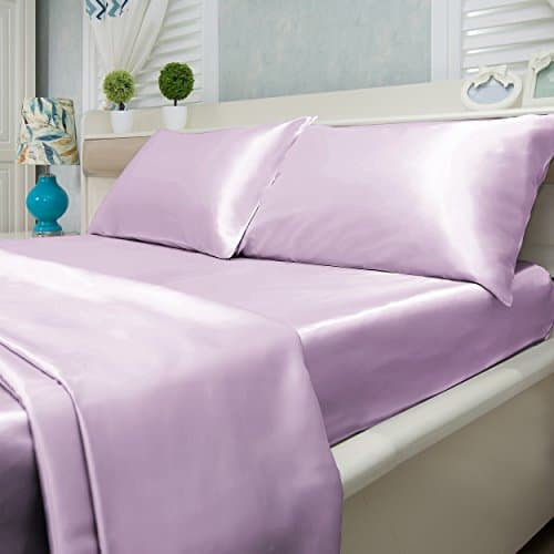 Silver Orchid Wyman Super Soft Deep Pocket 4-piece Satin Sheet Set Pink 4 Piece Full