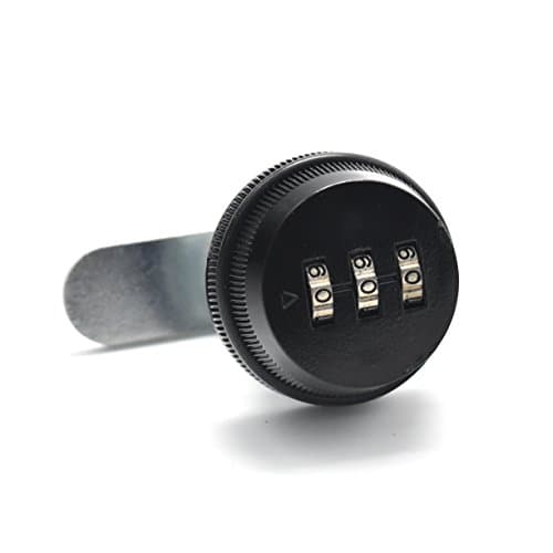 Rarelock Set Your Own Combination Cam Cabinet Lock 3 Digit Code Black for Storage Box, Cabinets, Metal Non-metal Doors