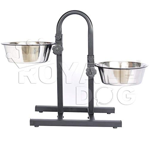 RoyalDog Adjustable Feeding Stand U Type with 2 Bowls (2800 ML)