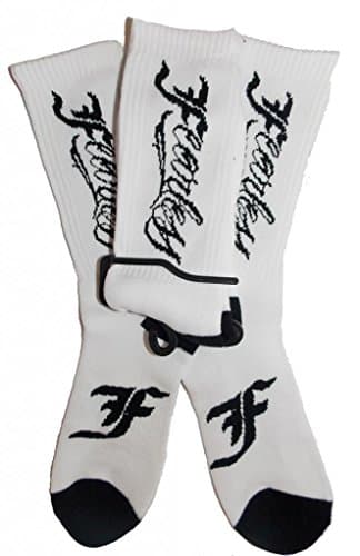 Fearless Men's Script 2 Pack Crew Socks White